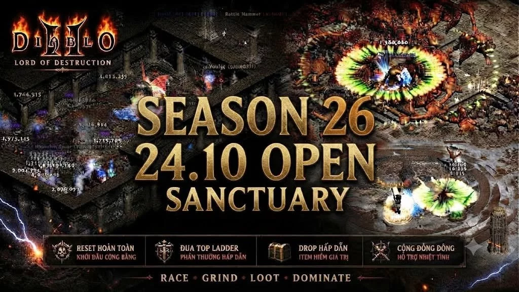Diablo 2 VN Season 26 Sanctuary - 24.10 Open