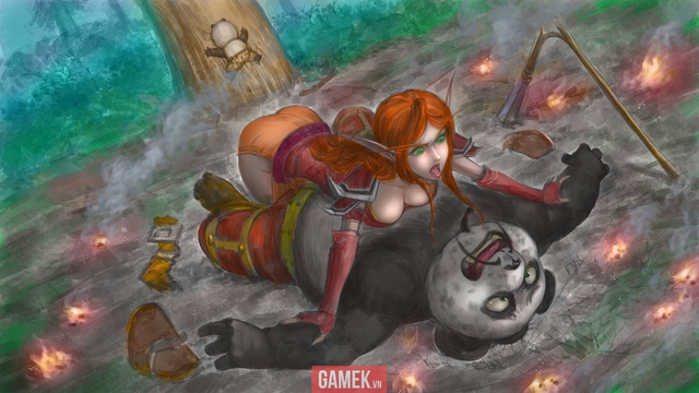 
Tức giận vì bị làm phiền, nàng Elf liền đè gấu bố Panda ra để dạy dỗ
