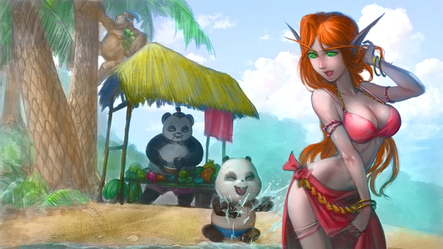 
Anh chàng Pandaren dần dần nảy sinh với nàng Elf, phần vì cũng muốn có mẹ chăm sóc cho đứa con
