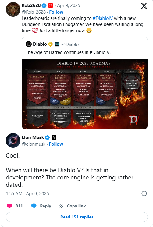Đòi "Diablo 5" sớm ra mắt, Elon Musk bất ngờ nhận mưa gạch đá từ phía game thủ- Ảnh 2.